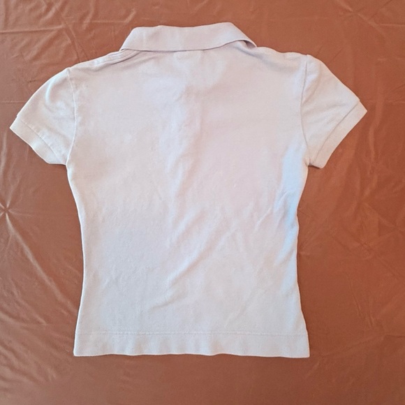 Lacoste Y2K Light Blue Women’s Short Sleeve Polo Tee Size 36 XS/Small MSRP $98 - Picture 3 of 10